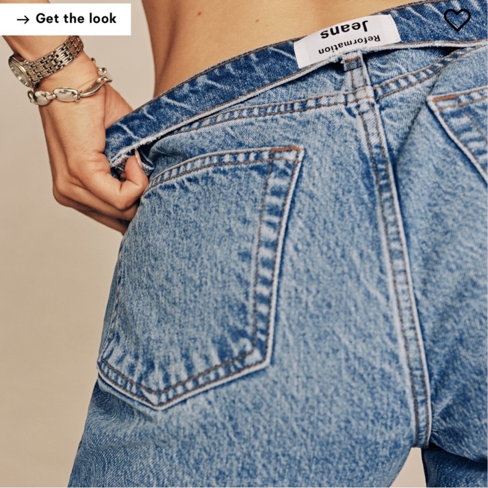Reformation Blue High Rise Jeans Classic Style